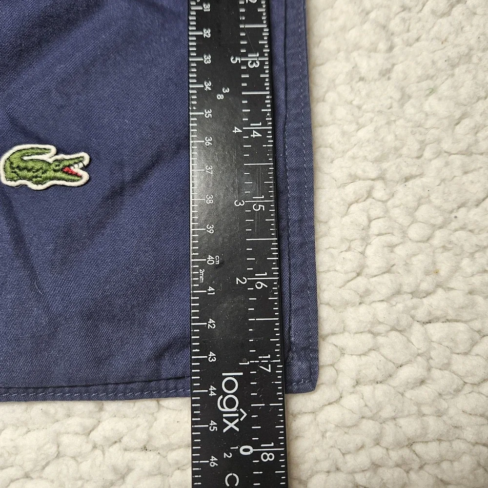 Lacoste Navy Blue 18x18 Twill Pillow Cover Decorative Throw Home  Crocodile Logo